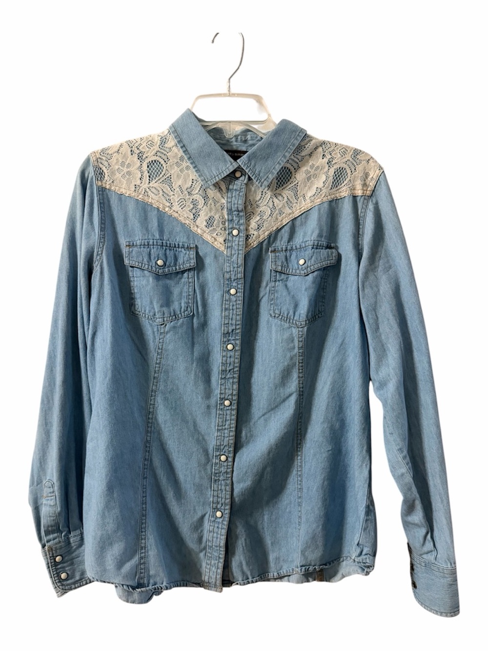 Bit & Bridle Light Blue Denim Shirt with Brown Tag